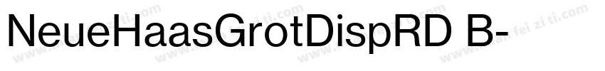 NeueHaasGrotDispRD B字体转换